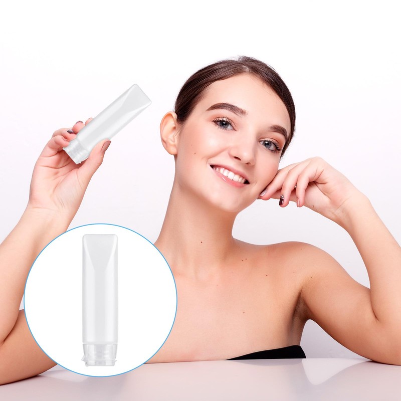 ElevateTech Reiseflaschen Set, 5er-Pack Transparent Nachfüllbare Kunststoff Weiche Verpackung Tubes