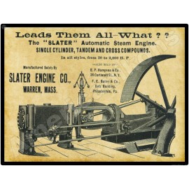 1895 Slater Engine Company New Metal Sign: Steam Engines - Warren, MA Large Size