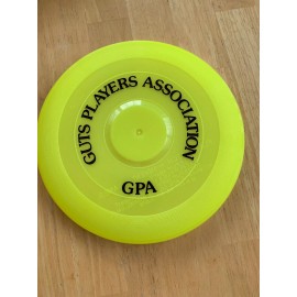Wham-O GPA Yellow Pro Model Guts Frisbee/Flying Disc Black lettering hot stamp.
