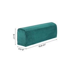 QUARKZMAN Set of 2 Sofa Armrest Covers, Stretch Couch Armrest Cover for Chairs, Sofas, Couch Arm, Scratch-Resistant Sofa Armrest Cover, Dark Green