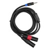 3.5mm Stereo Male to Dual 2 XLR Male Plug Connector