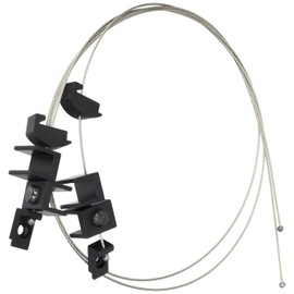 C.R. Laurence CSB5B CRL Black Cable Shelf Bracket System for 3/8" to 1/2" Shelves