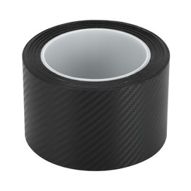 VekAuto Car Threshold Strip, 2.76"x394" 3D Car Door Sill Plate Cover Sticker Universal for Most Cars SUVs Exterior Anti Scratch PVC Carbon Fiber Pattern Black