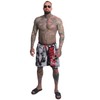 Yakuza Men's Horned FU Swim Shorts, White, 3 XL