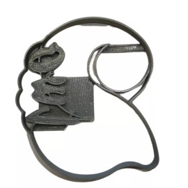 AJT NUMBER 2 WITH WORD ON SIDE DETAILED COOKIE CUTTER MADE IN USA PR5042