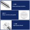 #8 x 2 White Painted Hex Washer Head Self Tapping