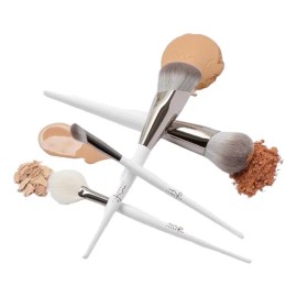Kit Brochas Rostro Mf Cosméticos Kit Skin Like A Pro Color Blanco