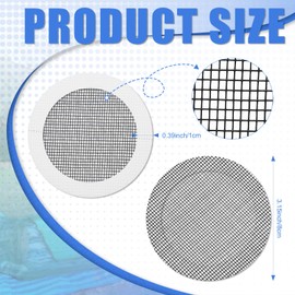 Tent Repair Patches, 3 Inches Tape Tent Mesh Patches Kit Outdoor Patch Portable Screen Tape Mesh Repair Black Kit Round Screen for Camping Hiking Supplies(20 Pcs)