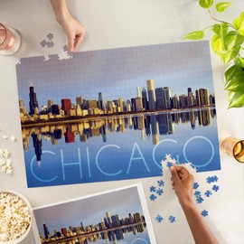 Lantern Press 1000 Piece Jigsaw Puzzle, Chicago, Illinois, Skyline at Day