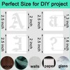 2 Inch Calligraphy Letter Stencils for Painting, 66 PCS Old