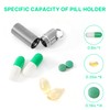 TISKY Mini Pill Box Container (2Pack), Portable Titanium Waterproof Keychain