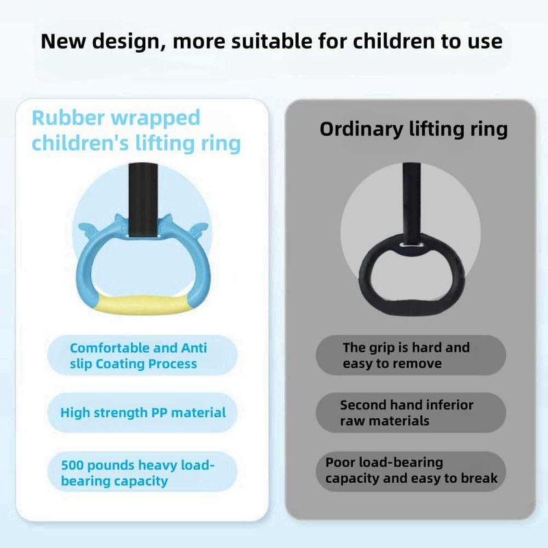 GDLPZM Gymnastics Rings, Children's Home Gym Equipment, Children's Adjustable Strap