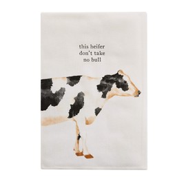 Mud Pie 41500184C Farm Dish Towel Cow, 26" x 16 1/2"
