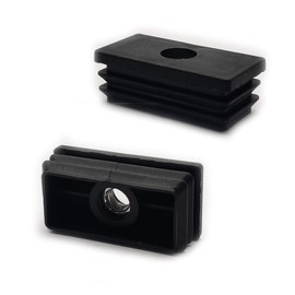 10 Set 25 x 50mm Rectangle Desk Adjustable Leveling Foot, 20mm / 0.79inch Thread Length, Furniture Glide Adjustable Leveler for Beach Chair Desk Leg