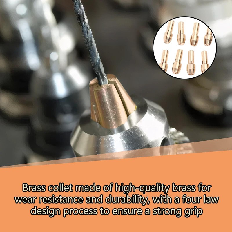 Drill Chuck Collet Set, 25 Pcs Collet, Keyless Drill Chuck