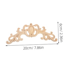 STOBAZA Carved Wood Wall Decor Flower Decals Decorative Trim for Cabinet Decor