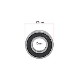 TA-VIGOR 4Pcs 6900-2RS Deep Groove Ball Bearings, Z2 10mm x 22mm x 6mm Double Sealed Industrial Bearings, Chrome Steel P0(ABEC1) Skateboard Bearings for Motor Electrical Instrument Equipment