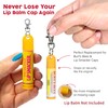9 Pcs Keychain Cap - Chapstick Holder For Burt's Bees