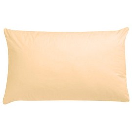 Luxury Polycotton Pair of Plain Pillowcase, 49cm x 74cm - Peach, Pack of 2