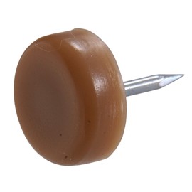 Hillman 57169 5/8-Inch Plastic Tack Glide with Nail, Flat Head, Beige, 25-Pack