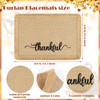 Jetec 4 Pieces Thanksgiving Burlap Placemats 13.8 x 19.5 Inches