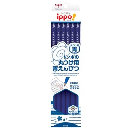 Tombow Blue Pencils for Round (Non-Rolling Hexagon) ippo! 1 Dozen 12 CV-KIP