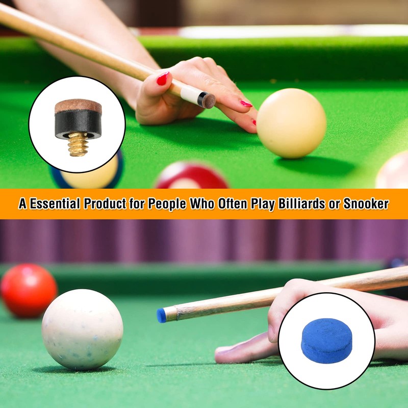 Zhenle 30 Pieces Cue Tips 10 mm Pool Cue Tips