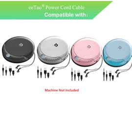 eeTao 5V Micro USB Charging Cable Compatible with Deluxe Products DP-PCD-001 DPPCD001 Portable CD Player DC5V 5VDC 5.0V Power Supply Cord