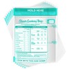 Resurhang 100 Pcs Zipper Microwave Steam Bags Reusable Steam Cooking