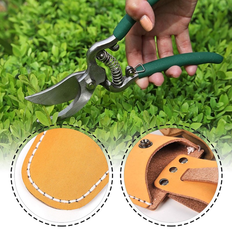 HIXNUG Leather Sheath Tool Pruner Holster PU Leather Holster Protective
