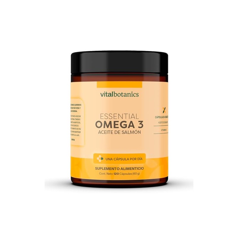 Vital Botanics Omega 3 Aceite Puro de Salmón con Vitamina