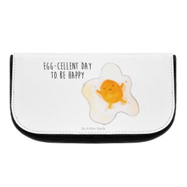Mr. & Mrs. Panda Fried Egg Cosmetic Bag, White, Hand drawn