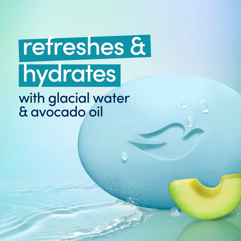 Dove Beauty Bar 6 Pack Hydrating with Glacial water &