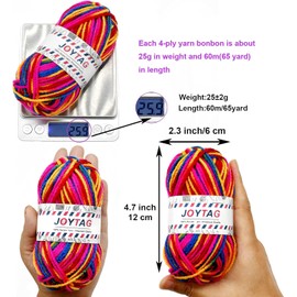 30 Acrylic Yarn Skeins,Multicolor Crochet Acrylic Yarn for Crocheting and Knitting,with Crochet Hooks Knitting Needles Stitch Markers,Crochet Starter Kit for Beginners(1950 Yards/750g)