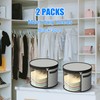 Veki 2pack Clear Hat Organizer for Closet, Hat Boxes for