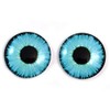 Bright Neon Blue Glass Eyes Enchanted Doll Eye Cabochons 6mm