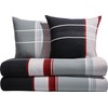 Erwin Müller Bed Linen Set 4-Piece Flannelette Anthracite / Silver