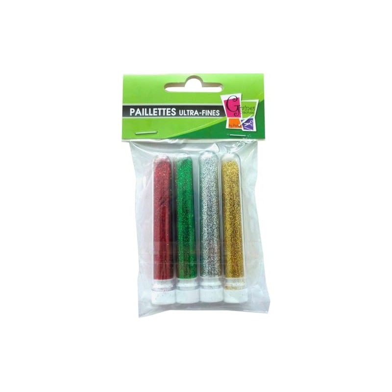 Sequins - PW International - 4 Tubes Red Christmas