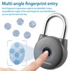 Newisdomake Fingerprint Padlock, Smart Lock with Key Backup, Waterproof for