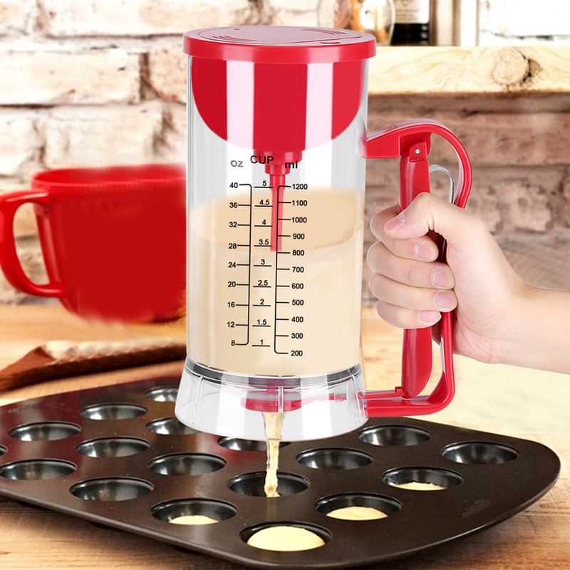 Cordless Electric Battery Powered Mixer Dispenser Pancake Cupcake Waffle Batter