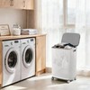Sufdari 90L Laundry Basket with Wheels, Rolling Laundry Hamper with