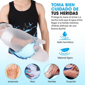 Wasserdichter Armschutz für Putz, Duschabdeckung, wiederverwendbar, transparent