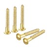 sourcing map Wood Screws M3 x 25mm Slotted Round Head