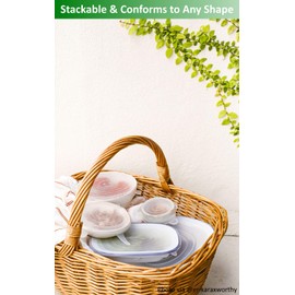 altCookingHub Silicone Stretch Lids - 6-Pack, 5.5 Inch, BPA Free, Leakproof, Reusable Lids for Various Shapes