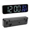 LED 9.1in Mirror Clock Multifunctional Digital Alarm Date Humidity Clock