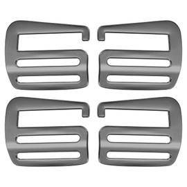 PATIKIL G Hook Webbing Slide Buckles 38mm, 2 Pair Metal G Hooks Webbing Buckles Clips Adjustable Buckle for Backpack Luggage Straps Webbing Outdoor Belt Hardware, Grey