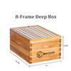 BeeCastle 8 Frame Langstroth Bee Hive Coated with Beeswax Includes
