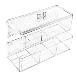 PACKOVE Portable Makeup Puff Holder Case Organizer for Cosmetics Jewelry Storage Transparent Design for Easy Access for Makeup Sponges Beauty Blending Tools