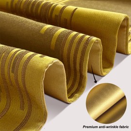 Jiino Yellow Table Runner with Tassels 13 x 98 Inch, Gorgeous Rectangular Dining Table Dresser Runners for Home Kitchen Party Wedding Festival Decorations