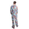 Hooded Plush Footed Pajamas Onesie with Drop Seat for Men